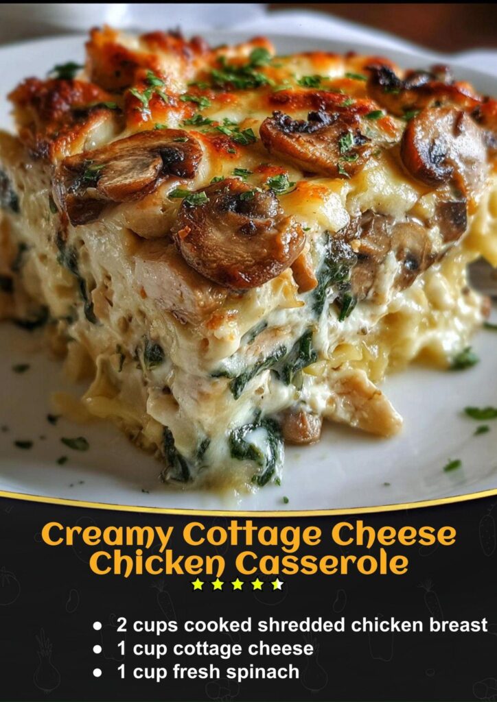 Creamy Cottage Cheese Chicken Casserole