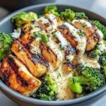 Grilled Chicken with Garlic Parmesan Cream Sauce