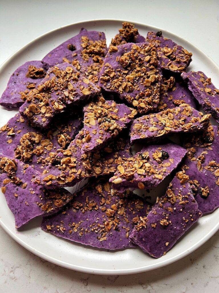 High-Protein Blueberry Yogurt Bark