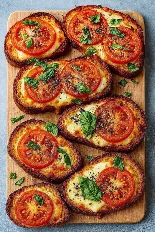 High-Protein Tomato Mozzarella Basil Toast