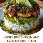 Honey Lime Chicken & Avocado Rice Stack (High-Protein)