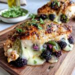Keto Melty Blackberry Jalapeño Stuffed Chicken