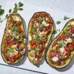 Mediterranean Baked Eggplant with Tomato and Feta