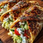 Loaded Crispy Greek Wraps with Smashed Feta, Cucumber Crunch & Hot Honey Drizzle
